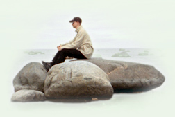 Me sitting on the rocks